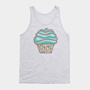 POLKA DOT CUPCAKE DREAMS Party Turquoise Buttercream Icing - UnBlink Studio by Jackie Tahara Tank Top